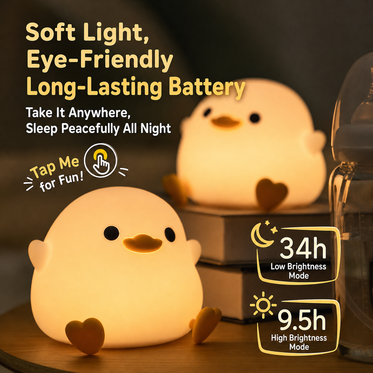 Lumozi™ Music Duck Squishy Night Light - Perfect Gift