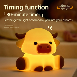 Lumozi™ Highland Cow Squishy Night Light - Perfect Gift