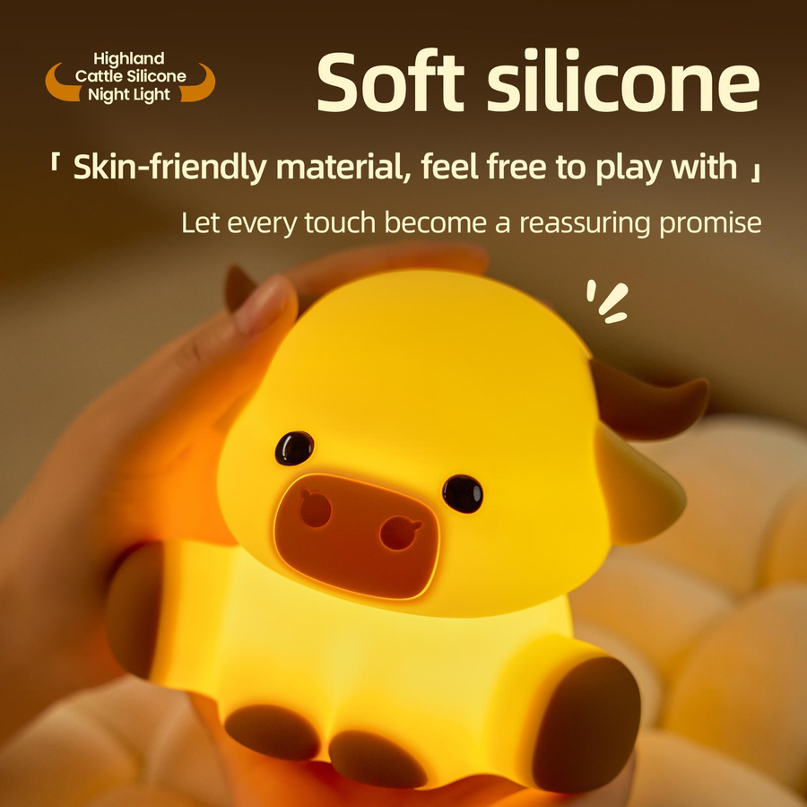 Lumozi™ Highland Cow Squishy Night Light - Perfect Gift alternate view