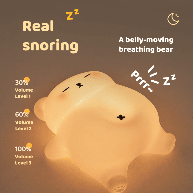 Lumozi™ Sleeping Bear Squishy Night Light - Perfect Gift alternate view