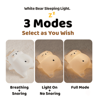 Lumozi™ Sleeping Bear Squishy Night Light - Perfect Gift