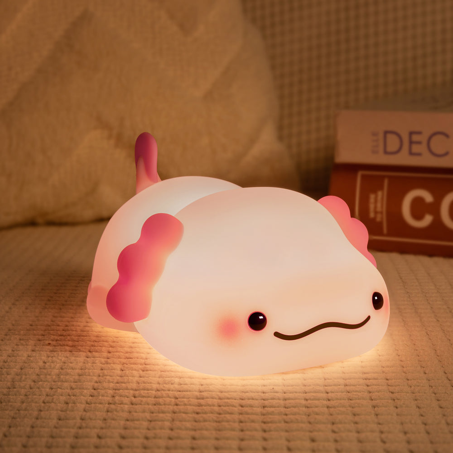 Lumozi™ Lazy Axolotl Squishy Night Light - Perfect Gift