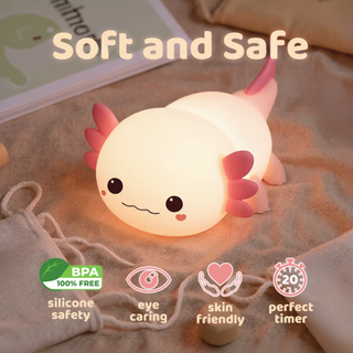 Lumozi™ Axolotl Squishy Night Light - Perfect Gift