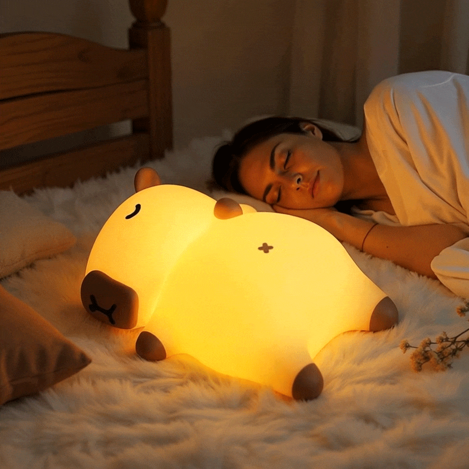 Lumozi™ Sleeping Capybara Squishy Night Light - Perfect Gift Main image