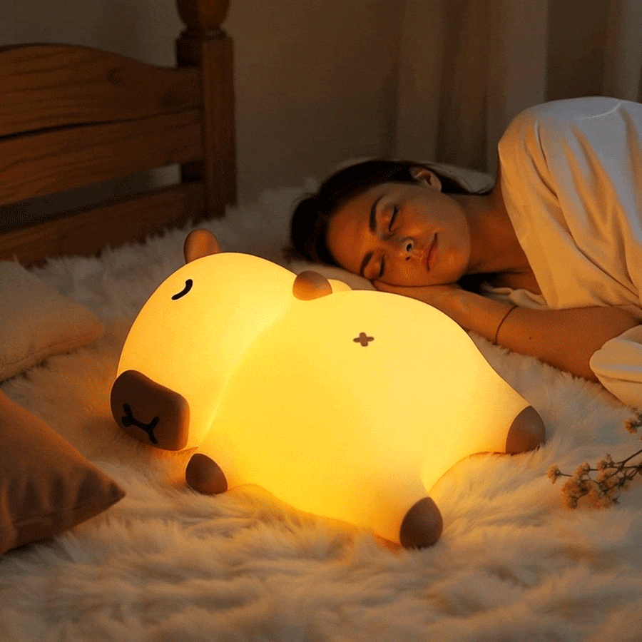 Lumozi™ Sleeping Capybara Squishy Night Light - Perfect Gift