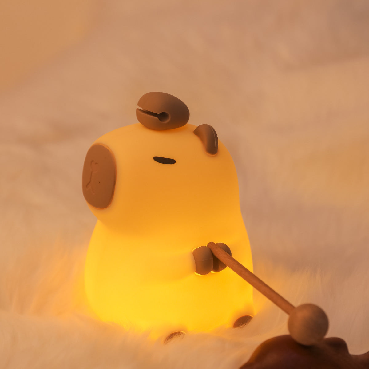 Lumozi™ Wooden Fish Capybara Squishy Night Light - Perfect Gift Main image