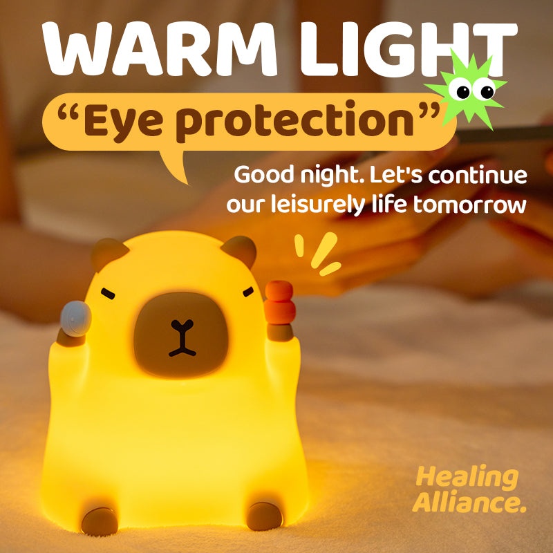 Lumozi™ Sitting Capybara Squishy Night Light - Perfect Gift