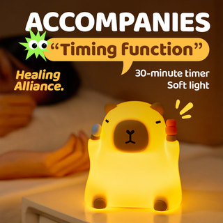 Lumozi™ Sitting Capybara Squishy Night Light - Perfect Gift